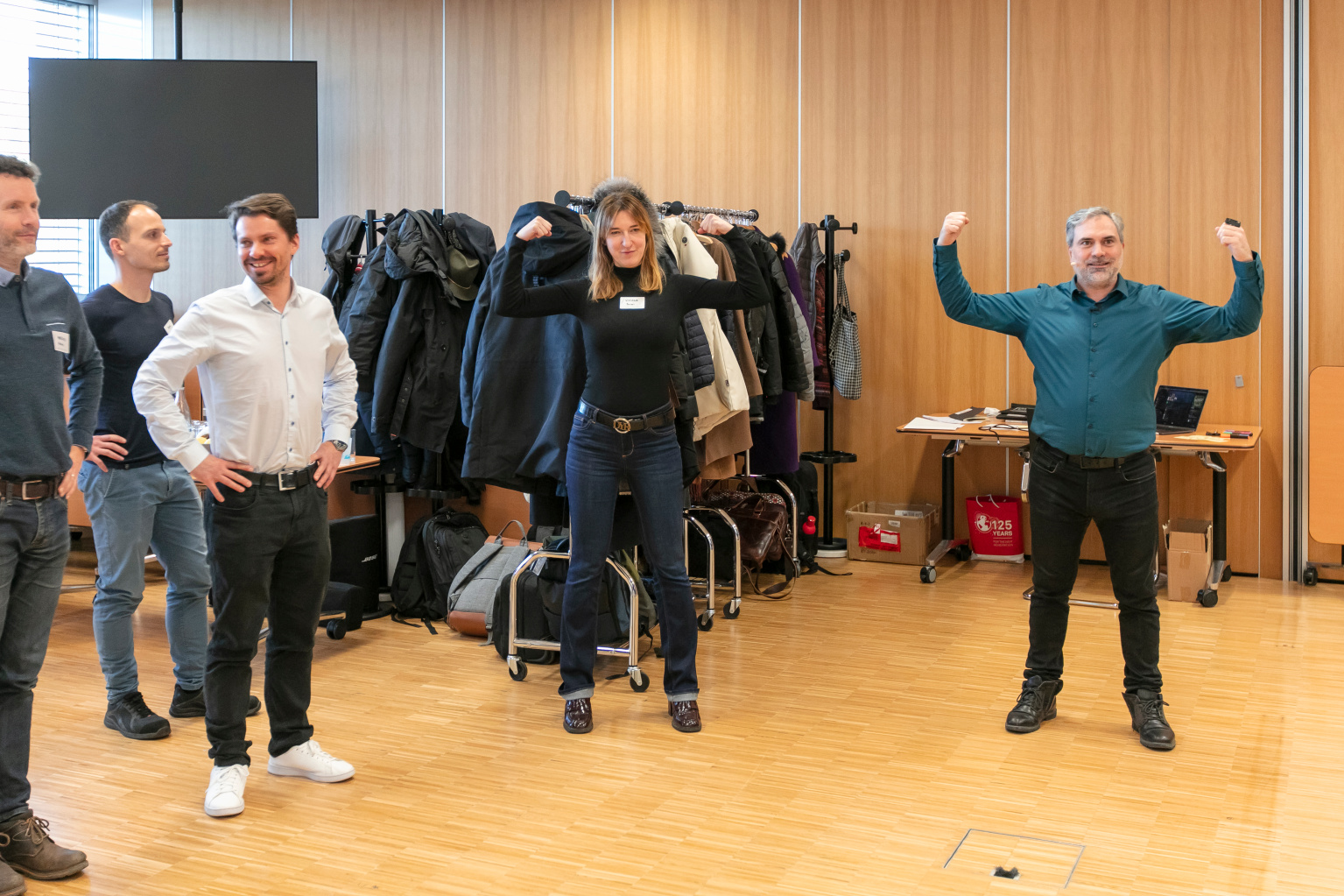 Damien working with a participant